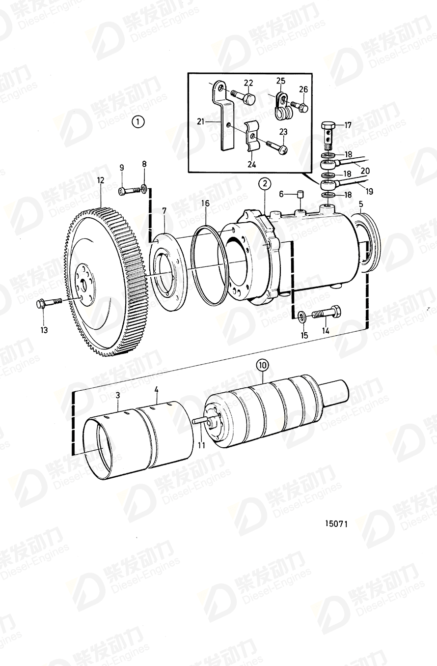 VOLVO Gear, nitrocarburized 477535 Drawing